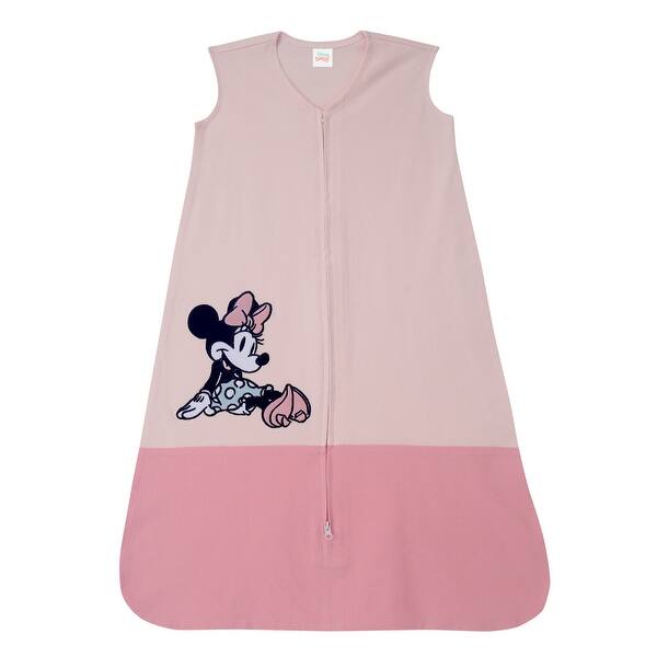 slide 2 of 4, Lambs & Ivy Disney Baby Minnie Mouse Pink Appliqued Cotton Wearable Blanket