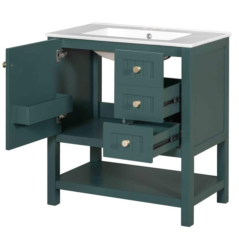 Bathroom Vanity Cabinet with Ceramic Sink