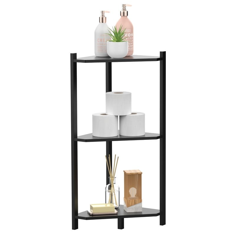 Corner Shelf Stand - 11.4"D x 11.4"W x 29.53"H