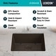 preview thumbnail 5 of 5, 23 Inch Lexicon Platinum Quartz Composite Drop-in Undermount Single Bowl Galaxy Mocha Kitchen Sink LP-2318-M-SO