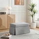 preview thumbnail 57 of 152, Rectangle Chenille Upholstered Storage Ottoman