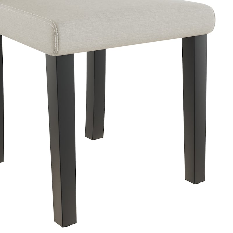 VECELO Upholstered Dining Chairs Set of 4 Modern Fabric and High Back & Solid Wood Legs Parson Dining Chairs (Set of 4)