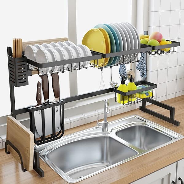 Dish Drying Rack Over Sink Display Drainer Kitchen Utensils Holder -  25x20x12 inch - Bed Bath & Beyond - 32583952