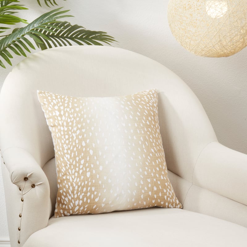 Earthy Antelope Print Throw Pillow