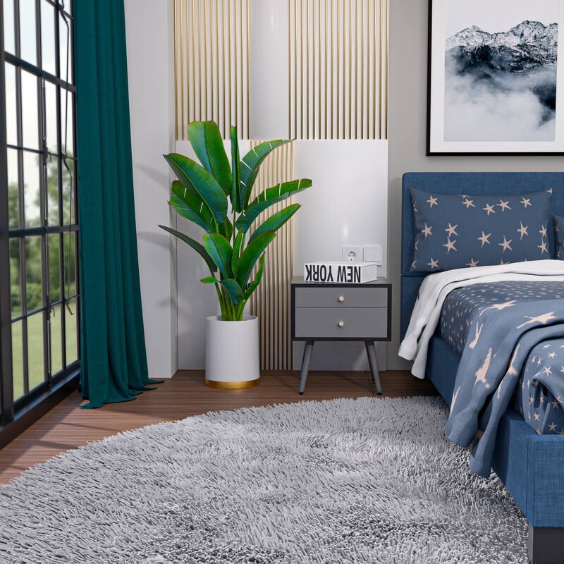 2-Drawer Modern Nightstand/End Table