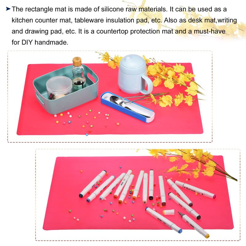 Silicone Counter Mat Heat Resistant Mat, for Counter Top, Tableware - 23.2x15.5inch