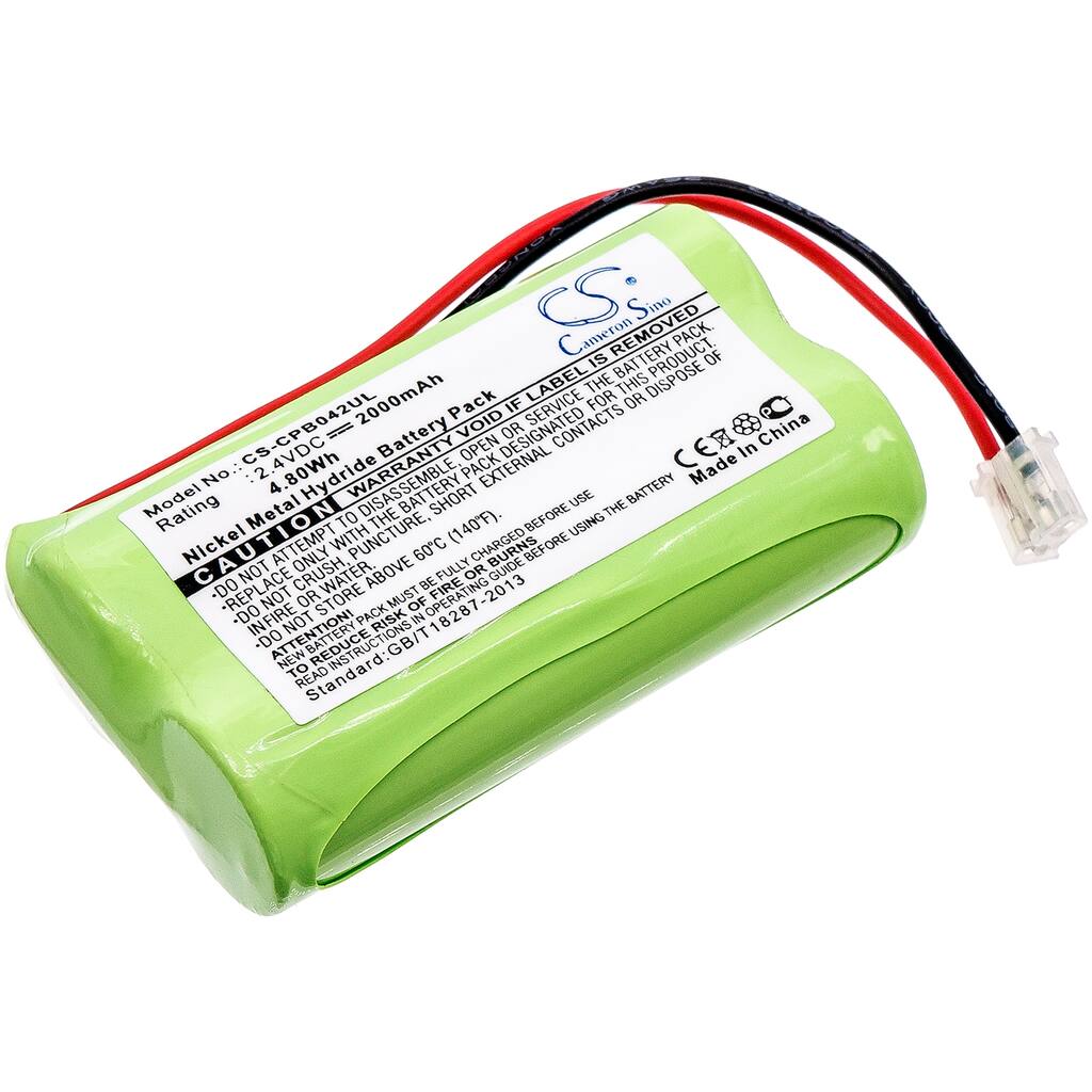 Battery for Universal AA x 2 CS-CPB042UL Cordless Phone 2.4v 2000mAh Ni-MH - Green