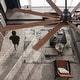 preview thumbnail 24 of 83, YUHAO 84 In. Indoor/Outdoor Modern Industrial Large Windmill Aluminum Blade Ceiling Fans With Lights, Quiet DC Motor and Remote