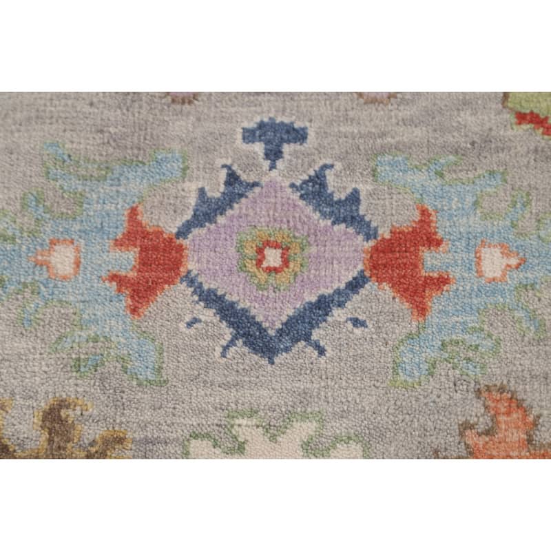 Floral Oushak Area Rug Handmade Wool Carpet - 8'0" x 9'10"