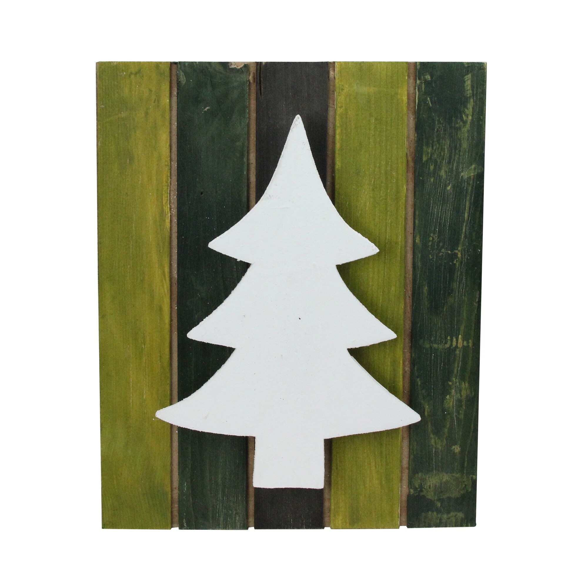 Shop 13 Wood Tree On Green Washed Pallet Inspired Frame Christmas Wall Hanging On Sale Overstock 25368058