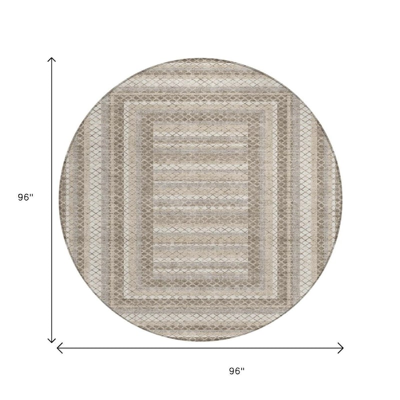 HomeRoots Geometric Transitional Rectangle Outdoor Rug