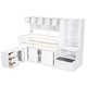preview thumbnail 8 of 12, Wood Loft Bed with Desk and Ample Storage Space, White