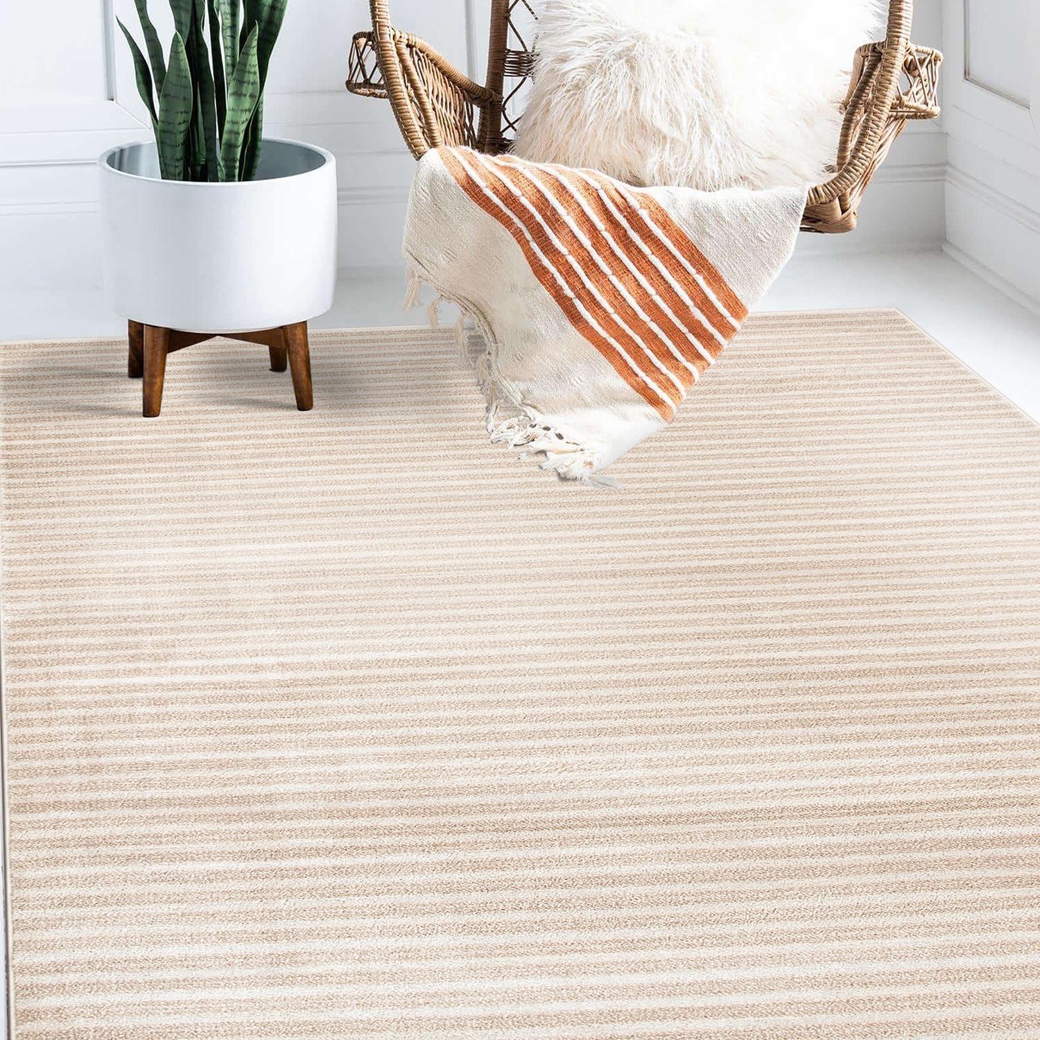 Contemporary Striped Area Rug
