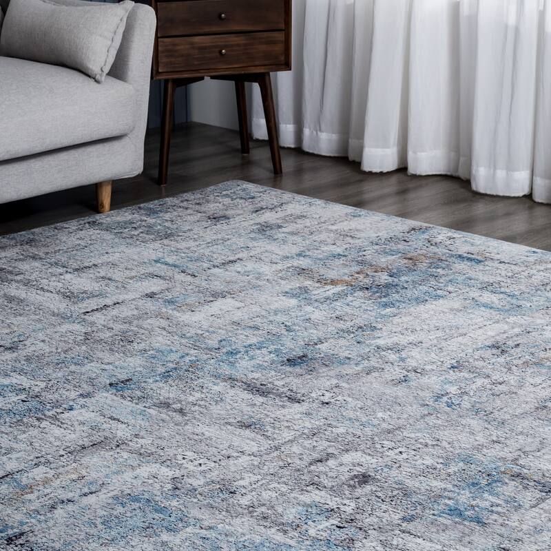 Abstract Blue/Grey Area Rug