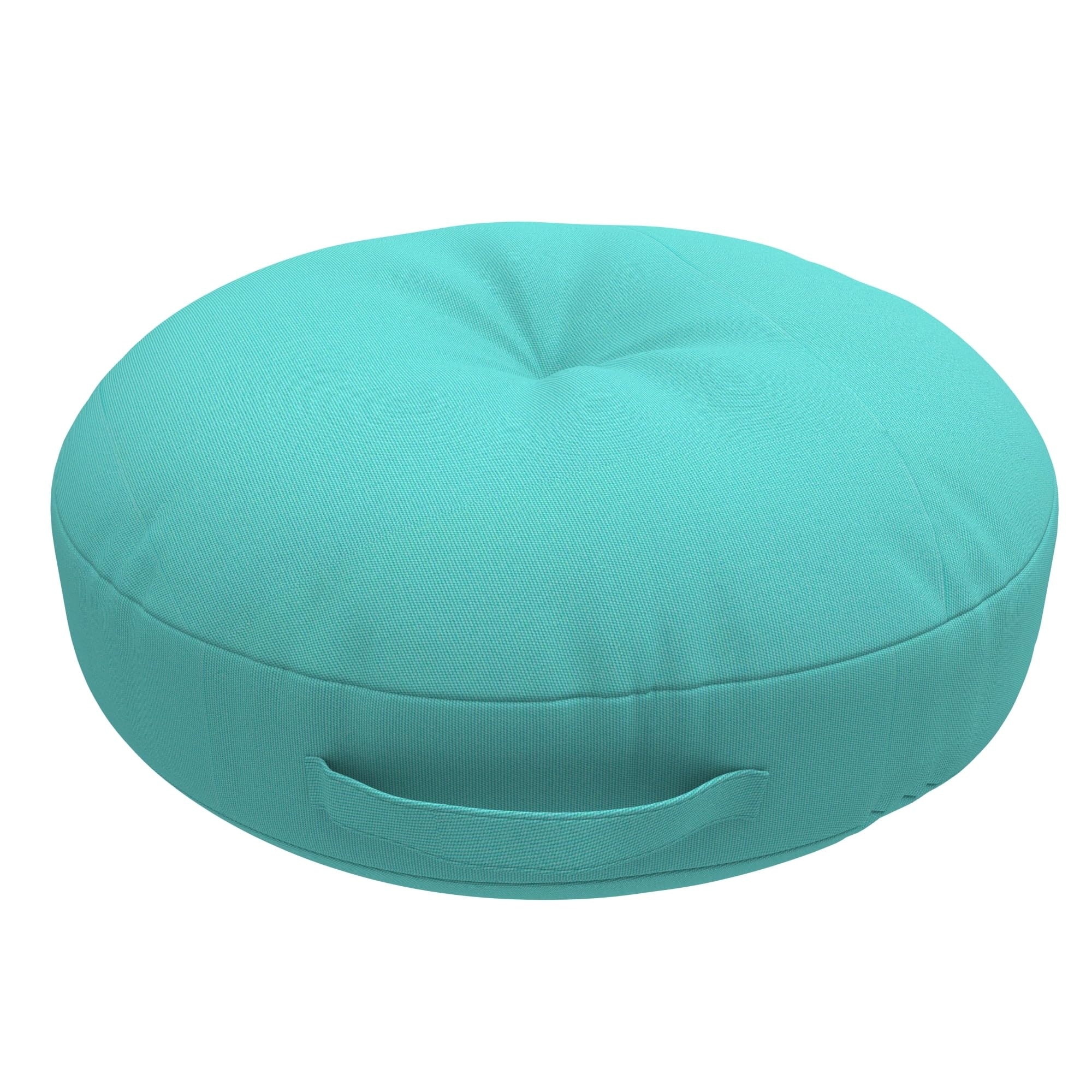 Covers&All Sunbrella Round Seat Cushion with Handle, Plush Outdoor Pillows and Chair Cushions for Home or Patio