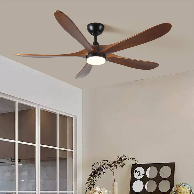 52 inch Ceiling Fan with Remote and Lights - Walnut