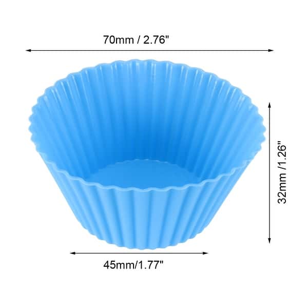 Silicone Cupcake Liners Reusable Baking Cups Nonstick Pastry 5Pcs Bed