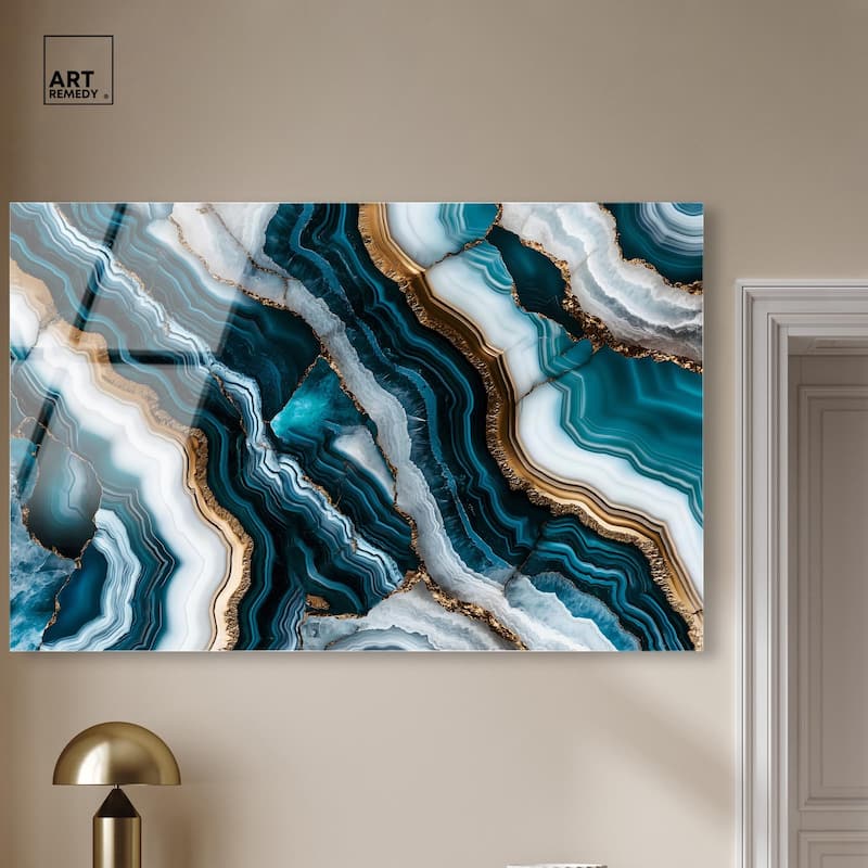 Teal Tides Treasure I Acrylic by Art Remedy, Ready to Hang