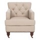 Safavieh Colin Taupe Cotton Tufted Club Chair - Thumbnail 1