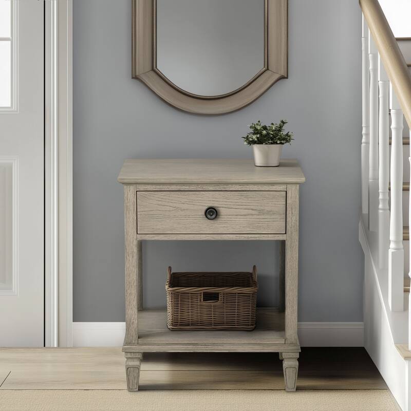Victoria Bedside Table Reclaimed Grey
