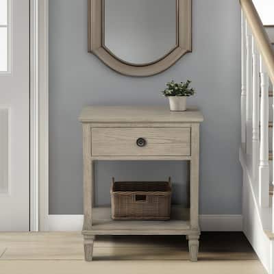 Victoria Bedside Table Reclaimed Grey