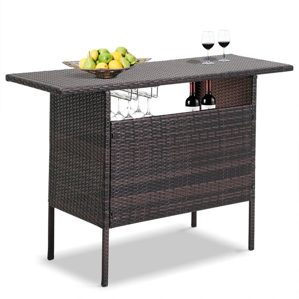 Outdoor Patio Rattan Bar Counter Table Bed Bath & Beyond 35761113