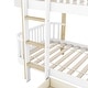 preview thumbnail 14 of 24, Wood Twin over Twin Bunk Bed with Fence Guardrail and a Big Drawer