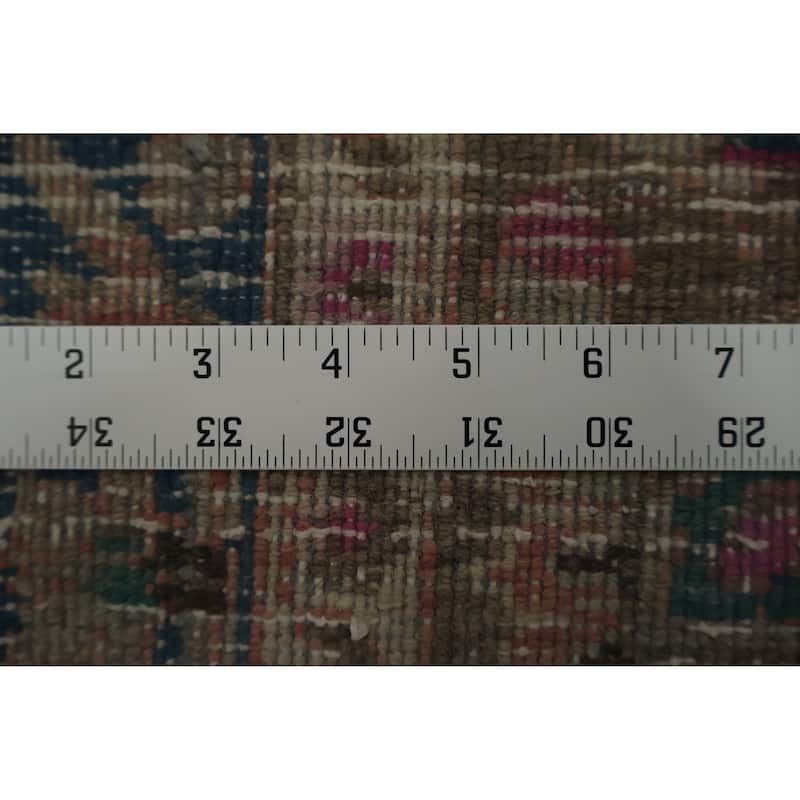 Hand Knotted Oriental 100% Wool Carpet Traditional Floral Coral Mashad Area Rug - 11' 4'' X 8' 1''