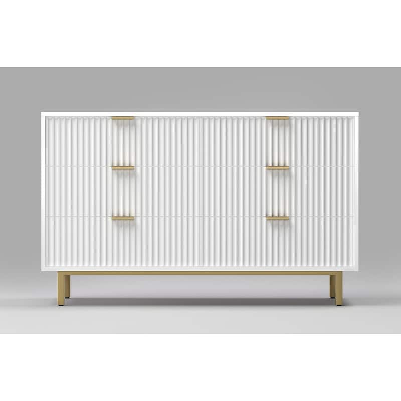 Origins by Alpine Casey 6 Drawer Dresser in White