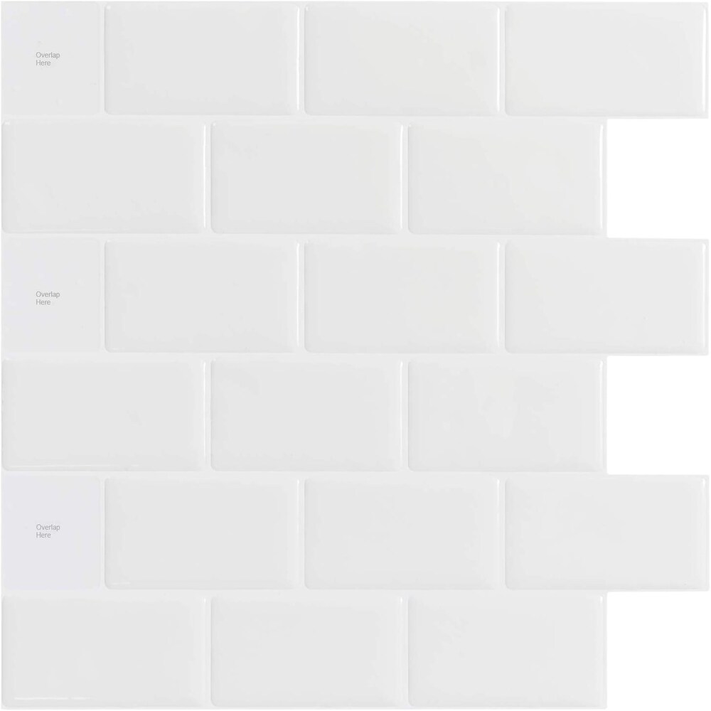 Art3d Subway Tiles Peel and Stick Backsplash 12x12 ,10 Tiles, Thicker  Design