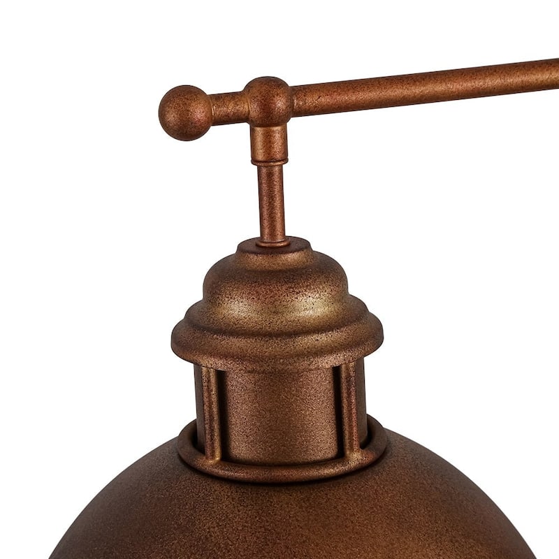 Industrial 3-Light Dome Kitchen Island Pendant - Brushed Black Grey