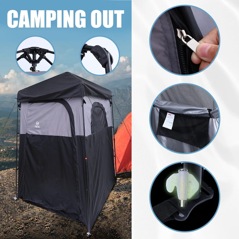 Instant Pop-Up Privacy Tent, Oversize Outdoor Shower, Changing, and Toilet Enclosure