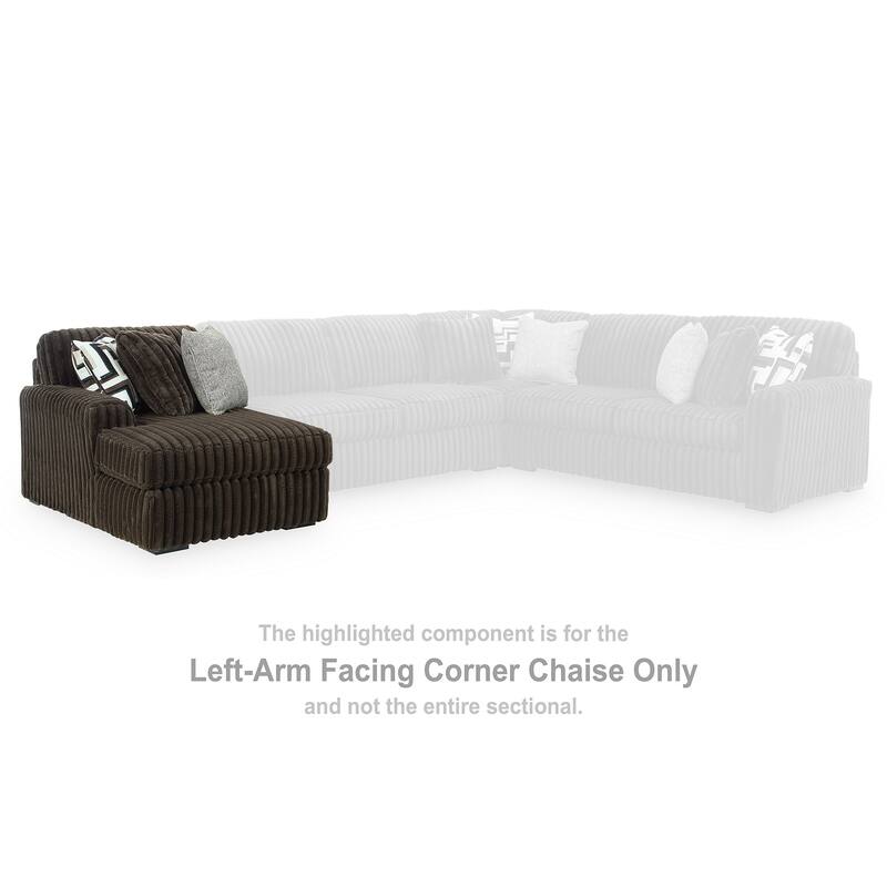 Signature Design by Ashley Midnight-Madness Dark Brown 5-Piece Sectional with Chaise