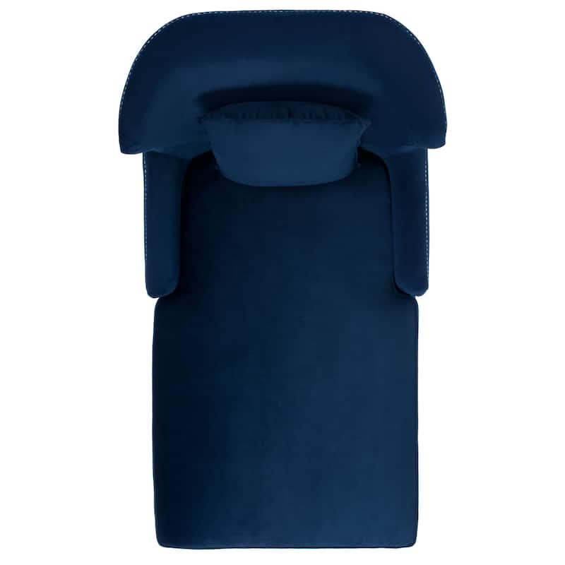 SAFAVIEH Couture Salbjorg Upholstered Chaise Lounger - 33 In W x 63 In D x 38.5 In H - 33Wx63Dx39H