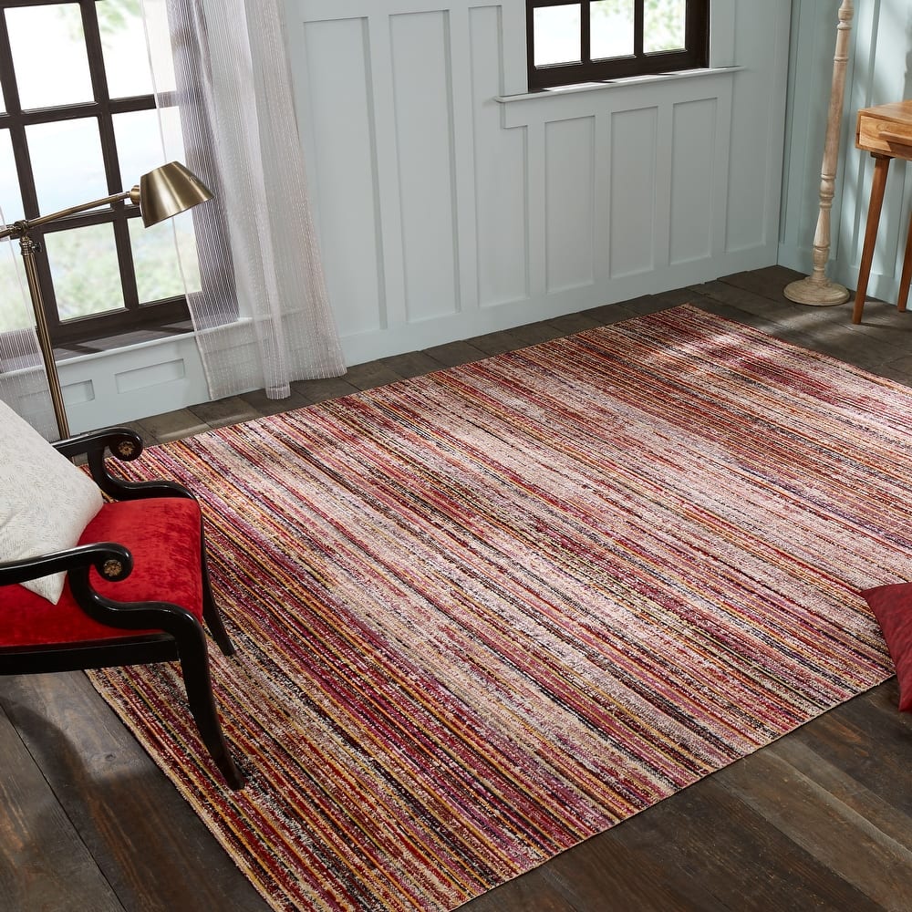 Porch & Den Ponca Distressed Stripe Indoor/Outdoor Area Rug