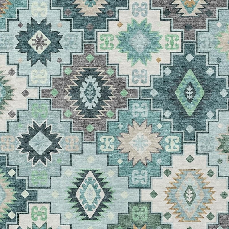 HomeRoots Southwestern Transitional Rectangle Outdoor Rug