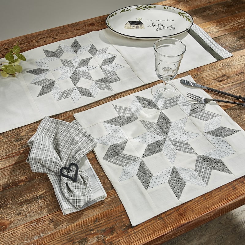 Park Designs Broken Star Patch Table Runner 14" x 42" - 14" x 42"
