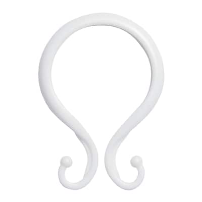Kenney Shower Curtain Double Hooks, Set of 12
