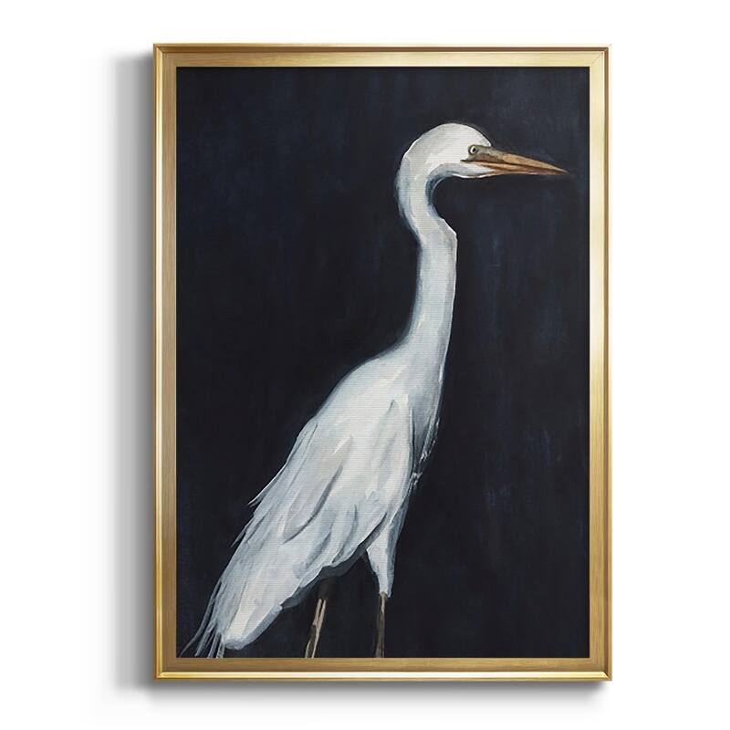 Calm Great Egret II Premium Framed Print - Ready to Hang - 30.5X42.5 - Gold