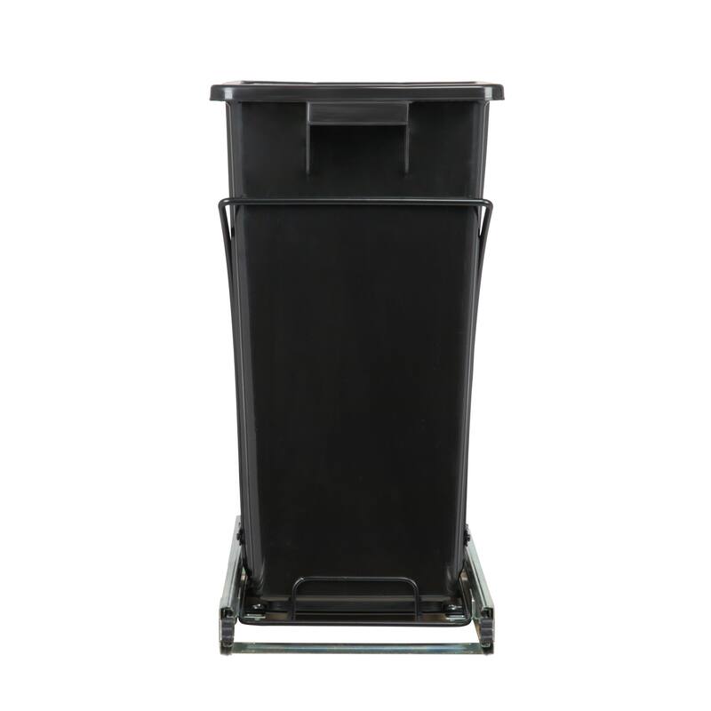 Household Essentials Chrome-Plated Steel Pull-Out/Slide-Out Single Trash Can