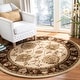 preview thumbnail 14 of 133, SAFAVIEH Lyndhurst Hermanda Traditional Oriental Rug 5'3" Round - Ivory/Brown - Round
