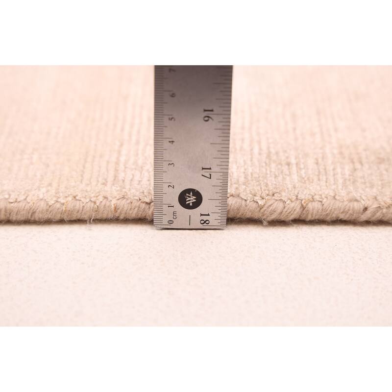 ECARPETGALLERY Hand Loomed Kashkuli Gabbeh Beige Viscose Rug - 6'8 x 7'10