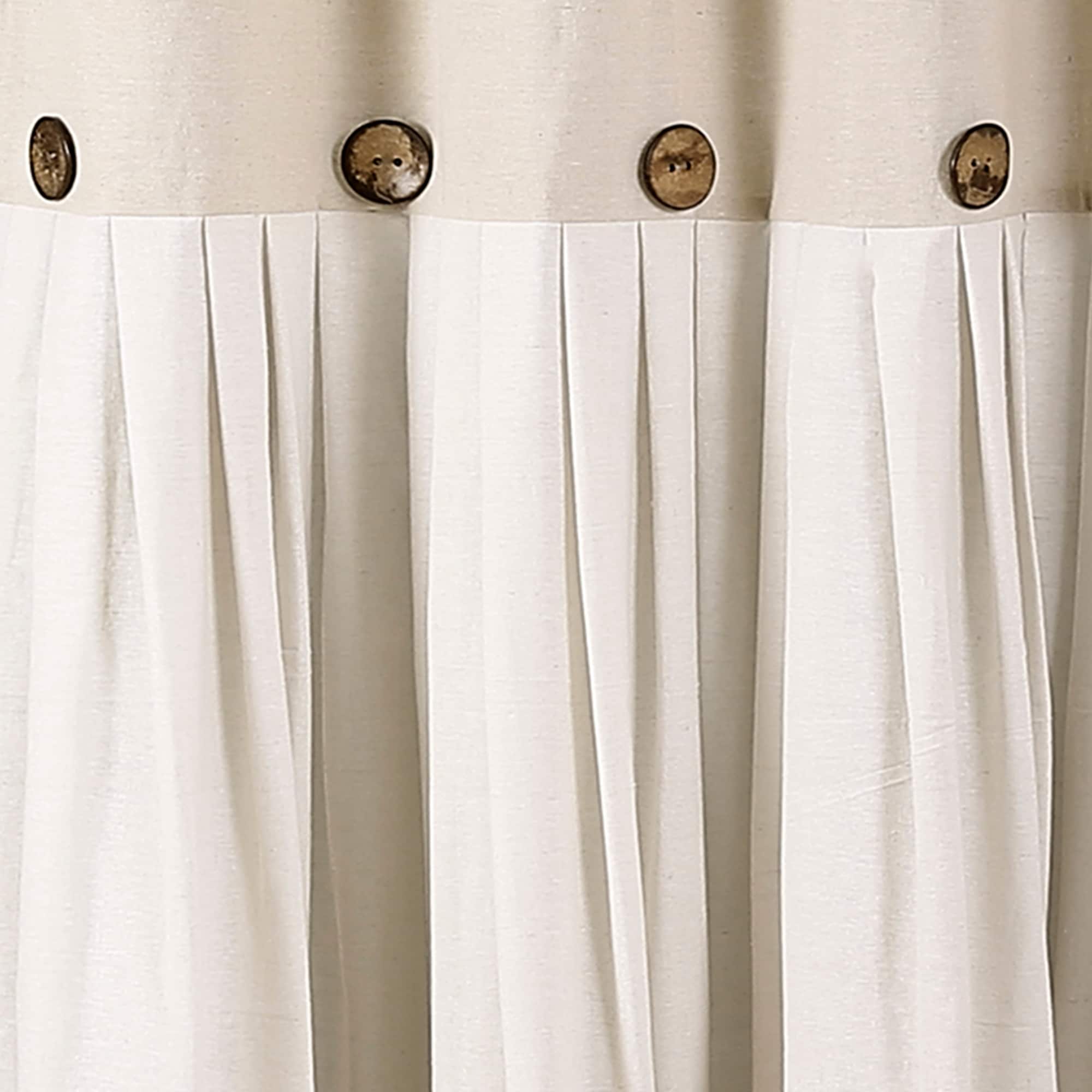 Lush Decor Two-tone Linen Button Shower Curtain - On Sale - Bed
