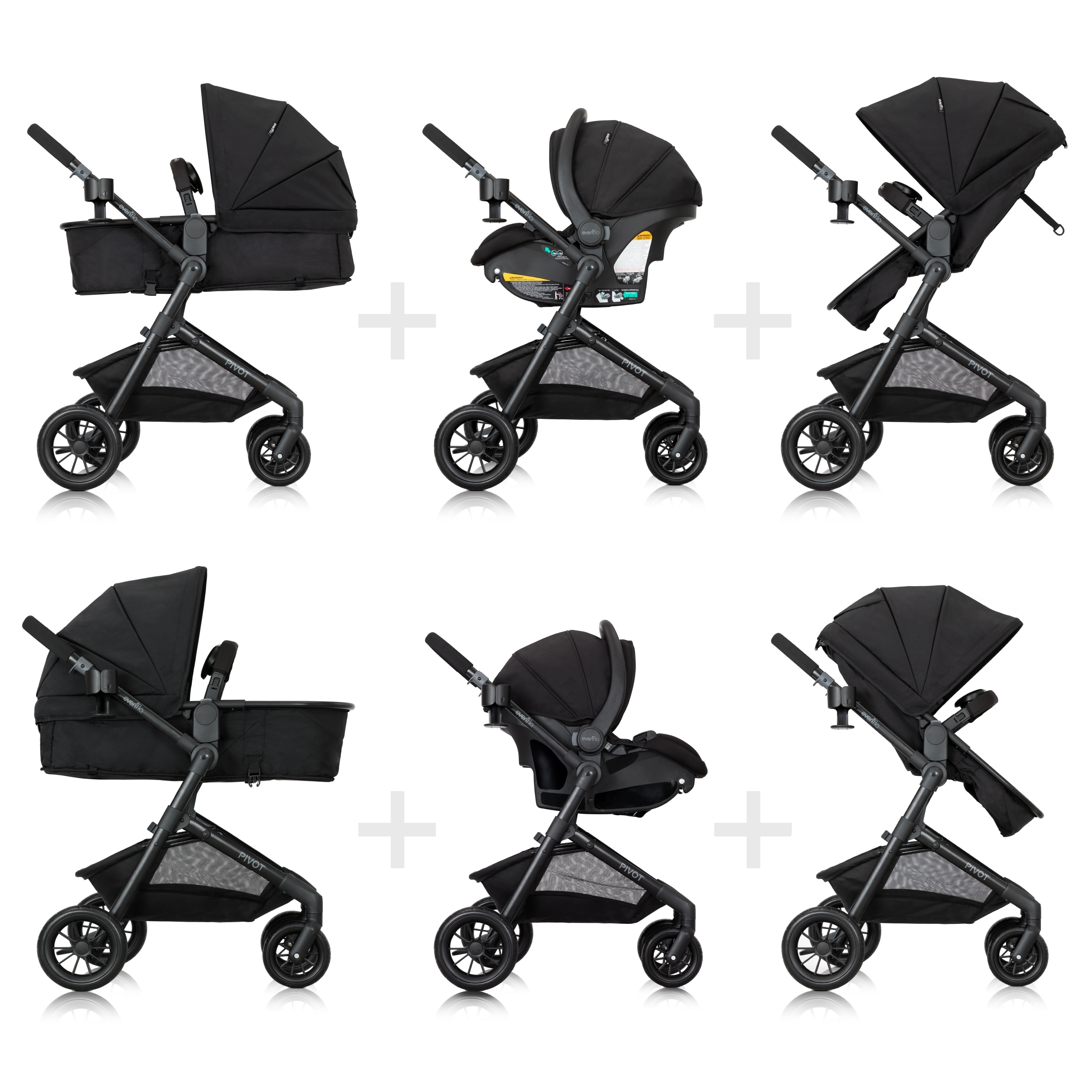 Pivot Modular Travel System with LiteMax Infant Car Seat (Oxford Black) -  Bed Bath & Beyond - 43250109