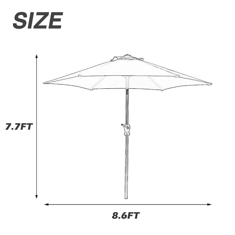 Ainfox 9ft Outdoor Patio Umbrella Without Base for Garden, Patio, Swimming Pool