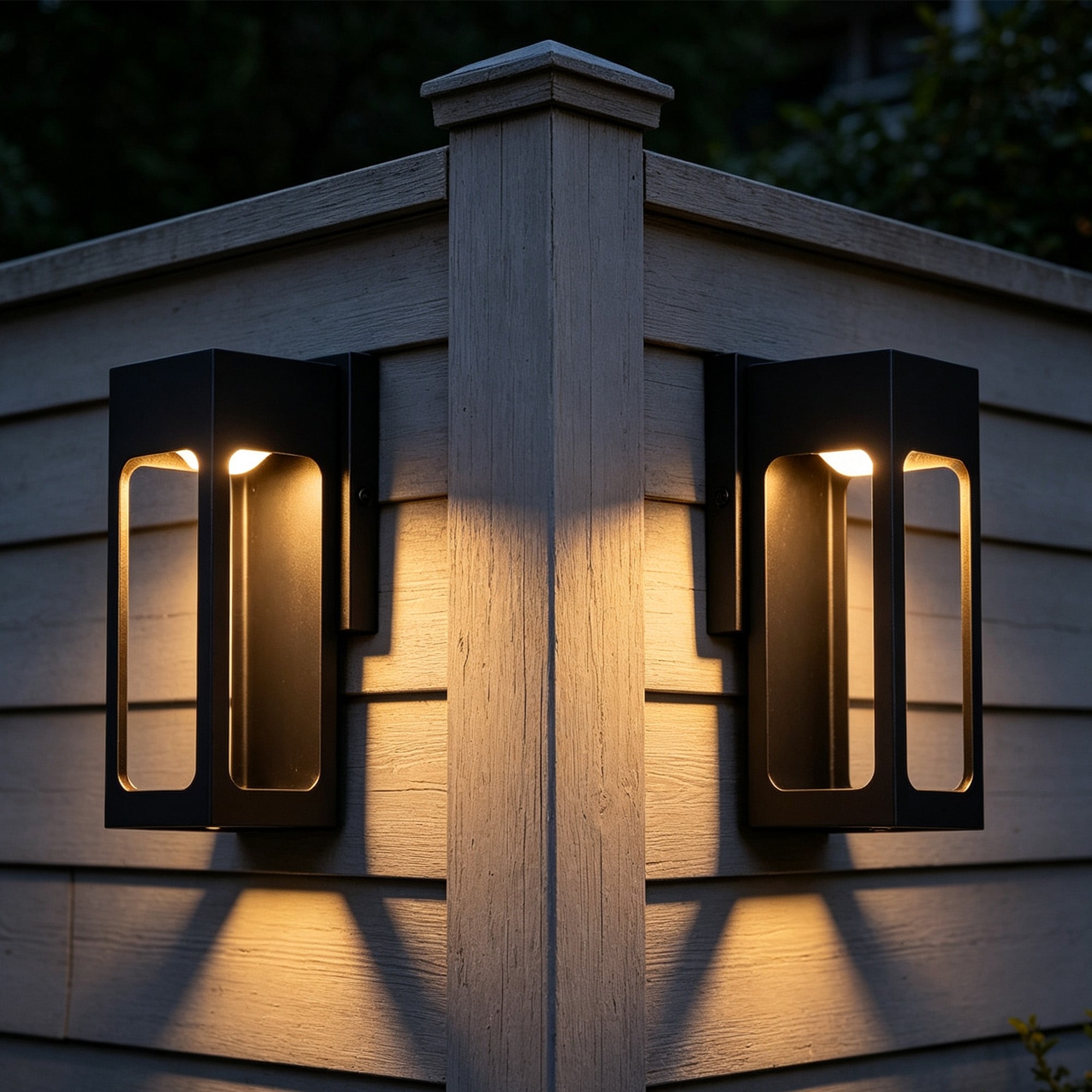 Modern Outdoor Wall Sconce Light Integrated LED Metal Porch