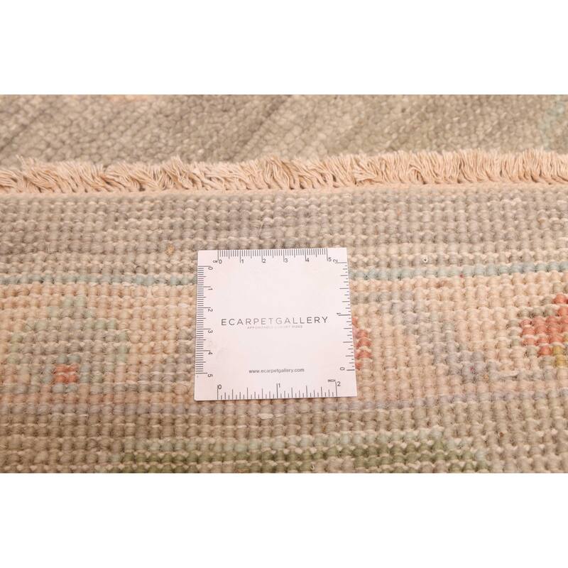 ECARPETGALLERY Hand-knotted Modern Oushak Light Grey Wool Rug - 7'11 x 9'11