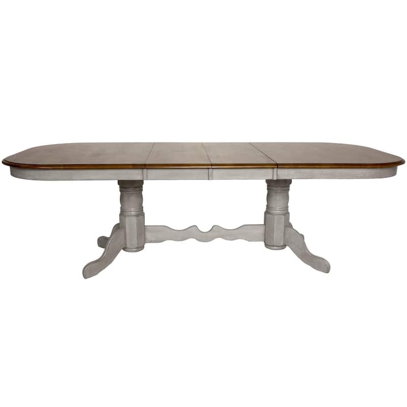 Extendable Dining Table 96 Inch Oval Double Pedestal Table Seats 10 Rustic Wood Dining Room Table