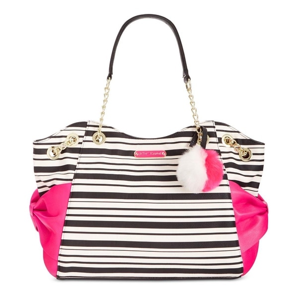 betsey johnson striped purse