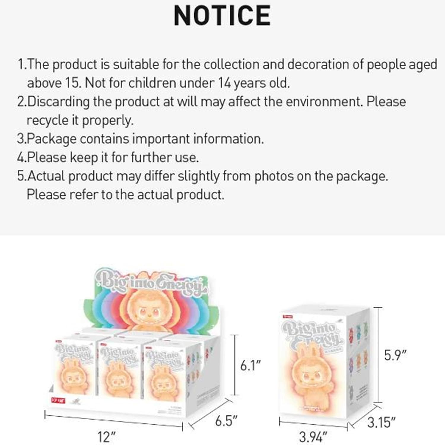 POP MART The Monsters Big into Energy Series-Vinyl Plush